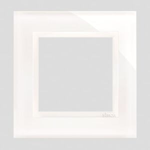Kontakt-Simon Ramka pojedyncza SIMON54 NATURE szklana biała perła - DRN1/70 3108072 5902787559779