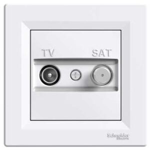 Schneider Electric Gniazdo antenowe TV-SAT przelotowe 4dB białe - EPH3400221 3107338 3606480526565