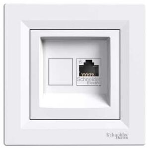 Schneider Electric Gniazdo komputerowe ASFORA pojedyncze RJ45 kat.6 białe - EPH4700121 3107317 3606480527012
