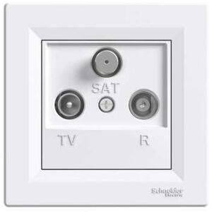 Schneider Electric Gniazdo antenowe RTV-SAT przelotowe 4dB białe - EPH3500221 3107260 3606480526640