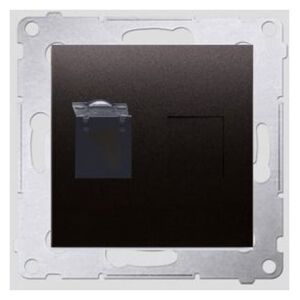 Kontakt-Simon Gniazdo komputerowe SIMON54 pojedyncze RJ45 kat.6 z przesłoną antracyt - D61.01/48 3107857 5902787824617