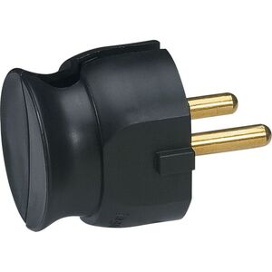 Legrand Wtyczka przenośna 2P 16A płaska czarna - 50184 3109503 3245060501846