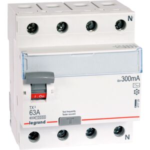 Legrand Wyłącznik różnicowoprądowy 4P 63A 0,3A typ AC P304 - 411729 3109695 3414970353221
