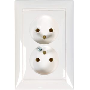 Legrand Gniazdo podwójne VALENA z/u 16A IP20 białe - 770077 3110599 3245067700778