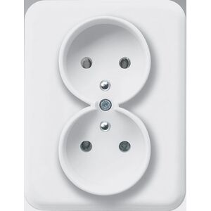 Hager Gniazdo podwójne LUMINA2 z/u 16A kompletne białe - WL1220 3110975 8694407000538