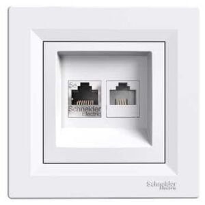 Schneider Electric Gniazdko teleinformatyczne RJ12 RJ45 białe - EPH4900121 3109084 3606480527050