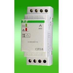 F&F Przekaźnik zaniku i asymetrii faz z kontrolą styków stycznika 10A 1Z 4sek 55V CZF-2B 3118693 5908312593065