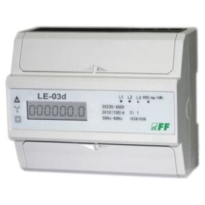 F&F Licznik energii elektrycznej MID 3-fazowy 100A 230/400V z wyświetlaczem LCD LE-03D 3118194 5908312592365