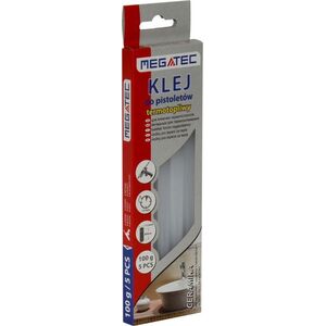 Wkłady klejowe Megatec do ceramiki 11 mm x 200 mm mleczne 5 szt. 0.1 kg Termik (BN1621 111 CM) 3136182 5904910162108