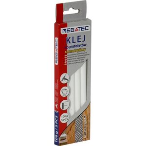 Wkłady klejowe Megatec 11 mm x 200 mm białe 5 szt. 0.1 kg Termik (BN1021C UN BIA) 3136183 5904910102142
