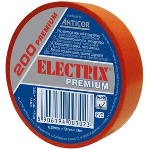 Anticor Taśma elektroizolacyjna ELECTRIX 200 PREMIUM 19mm 18m czerwona 3164561 5906194003023