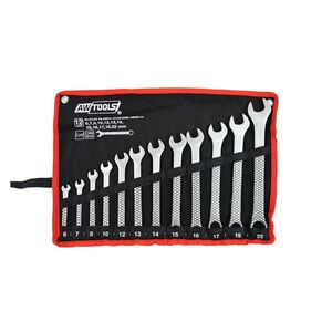 AWTools Zestaw kluczy płasko-oczkowych 6-22mm 12szt. (AW40114) 3172863 5902198743378