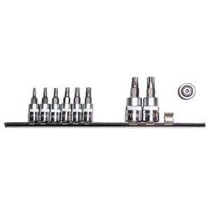 Jonnesway Zestaw nasadek trzpieniowych Torx z otworem 1/4" 3/8" T10-T50 9szt. (S08H23TS9S) 3180487 4719152199321