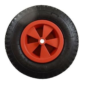 AWTools Kolo do taczki ogrodowej pneumatyczne 350mm plastikowa felga czerwona (AW00005) 3184212 5902198740438