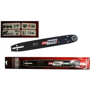AWTools Prowadnica do piły 45cm 18" 1,3mm 0,050" 3/8" (AW80056) 3184284 5902198742883