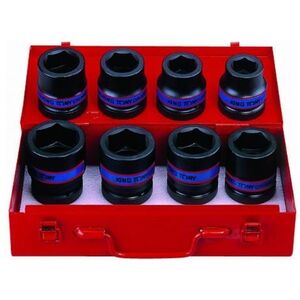 King Tony Zestaw nasadek udarowych 6-kątnych 1" 24-41mm 8szt. (8410MP) 3187707 4710591947566