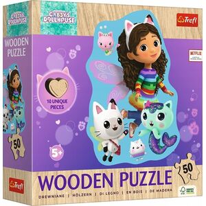 Trefl Puzzle drewniane 50 elementów Wesoła Gabby Gabi
