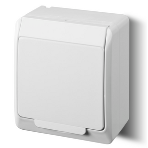 Elektro-Plast Gniazdo natynkowe GNT Hermes 2P + Z z klapką białe (0321-02) 3221503 5901130483884
