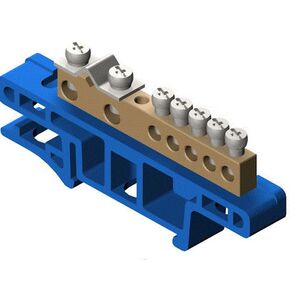 Elektro-Plast Listwa zaciskowa na szynę 7-torowa niebieska TH35 N LZ-7/N (0920-00) 3312947 5901130487516