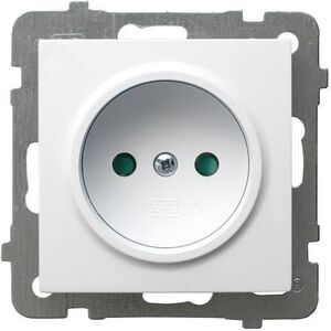 Ospel Gniazdo AS pojedyncze z przesłonami torów prądowych białe (GP-1GP/m/00) 3313621 5907577451288