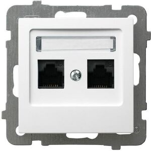 Ospel Gniazdo komputerowe AS podwójne 5e białe (GPK-2G/K/m/00) 3314156 5907577451684