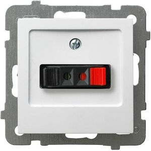 Ospel Gniazdo głośnikowe AS pojedyncze biały (GG-1G/m/00) 3314240 5907577451806
