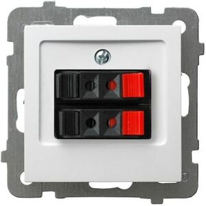 Ospel Gniazdo głośnikowe AS podwójne biały (GG-2G/m/00) 3314247 5907577451813