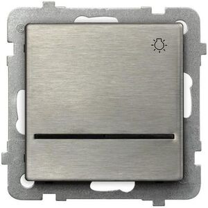 Ospel Przycisk światło Sonata 10AX IP20 z podświetleniem stal inox (ŁP-5RMS/m/37) 3314272 5907577449988