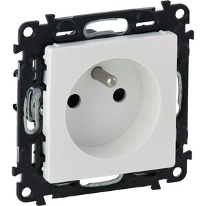 Legrand Gniazdo 2P+Z z przesłoną białe (753180) 3317886 3414970457592