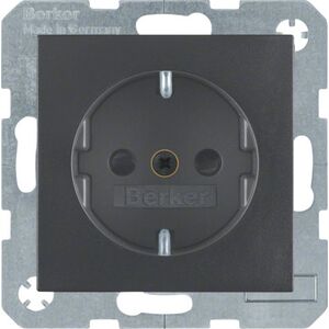 Berker Gniazdo pojedyncze z/u SCHUKO antracyt mat (47231606) 3328514 4011334224198
