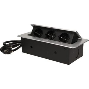 Orno Gniazda wpuszczane w blat 3x230V Srebrne (OR-AE-1337/G) 3341911 5901752486959