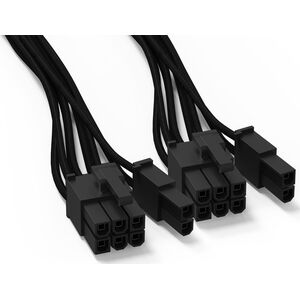 be quiet! 12-pin - PCIe 6-pin x2, 0.6m, Czarny (BC071)