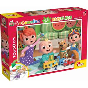 Lisciani LISCIANI COCOMELON DWUSTRONNE PUZZLE PODŁOGOWE 24 EL. SŁONECZNY DZIEŃ N ZABAWĘ