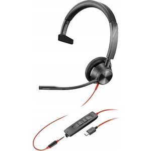 Słuchawki HP HP Poly Blackwire 3315 Monaural USB-C Headset +3.5mm Plug +USB-C/A Adapter