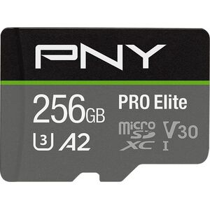 Karta PNY PRO Elite MicroSDXC 256 GB Class 10 UHS-I/U3 A2 V30 (P-SDU256V32100PRO-GE)