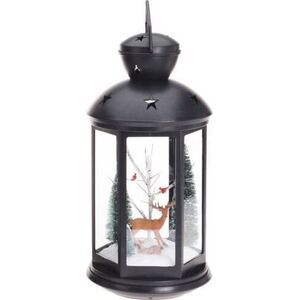 Dekoracja świąteczna Home Styling Collection Lampion ze scenką śwąteczną, 43 cm