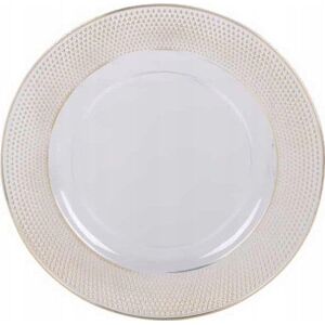 Home Styling Collection Transparentny podtalerz ze złotym dekorem, Ø 33 cm