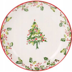 Home Styling Collection Świąteczny talerz głęboki z kamionki, Ø 21 cm