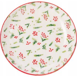 Home Styling Collection Świąteczny talerz głęboki z kamionki, Ø 21 cm