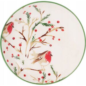 Home Styling Collection Świąteczny talerz głęboki z kamionki, Ø 21 cm