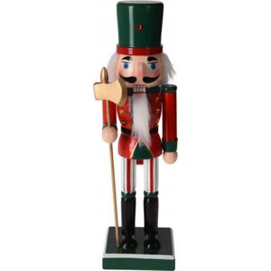 Dekoracja świąteczna Home Styling Collection Dziadek do orzechów, figurka z drewna sosnowego, 25 cm
