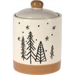 Home Styling Collection Słoik na ciasteczka z motywem choinek, Ø 10 x 14 cm