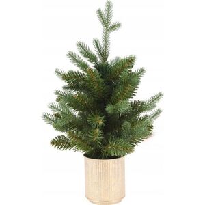 Home Styling Collection Sztuczna choinka w złotej doniczce, 45 cm
