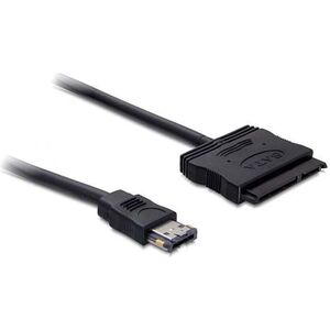 Delock eSATA - SATA 22 ακίδων, 0,5 m, Μαύρο (84402) 319826 4043619844029