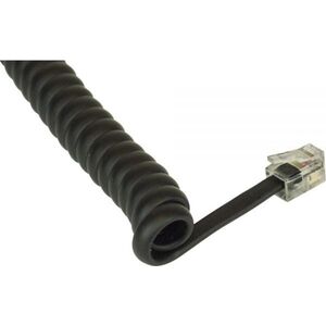 Καλώδιο InLine Spiral RJ10 αρσενικό - αρσενικό μαύρο 2m (18893A) 873384 4043718103621