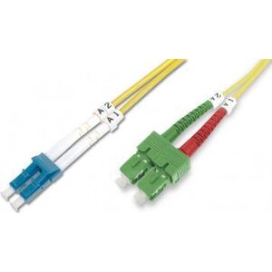 Digitus DIGITUS Professional - Patch- Cable - SC/APC Single mode (M) to LC/UPC Single mode (M) - 1 m - glass fiber - 9 / 125 Micron - OS2 - booted, halogen free