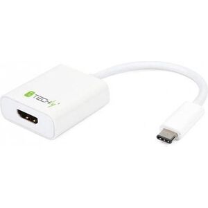 Adapter USB Techly USB-C - HDMI Biały  (020409)