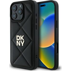 DKNY DKNY DKHCP16LPQDSLK iPhone 16 Pro 6.3" czarny/black Quilted Stack Logo