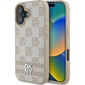DKNY DKNY DKHCP16SPCPTSSP iPhone 16 6.1" różowy/pink hardcase Checkered Pattern & Printed Stripes