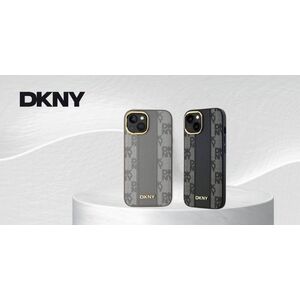 DKNY DKNY DKHMP15MPCPVSLE iPhone 15 Plus 6.7" beżowy/beige hardcase Leather Checkered Mono Pattern MagSafe